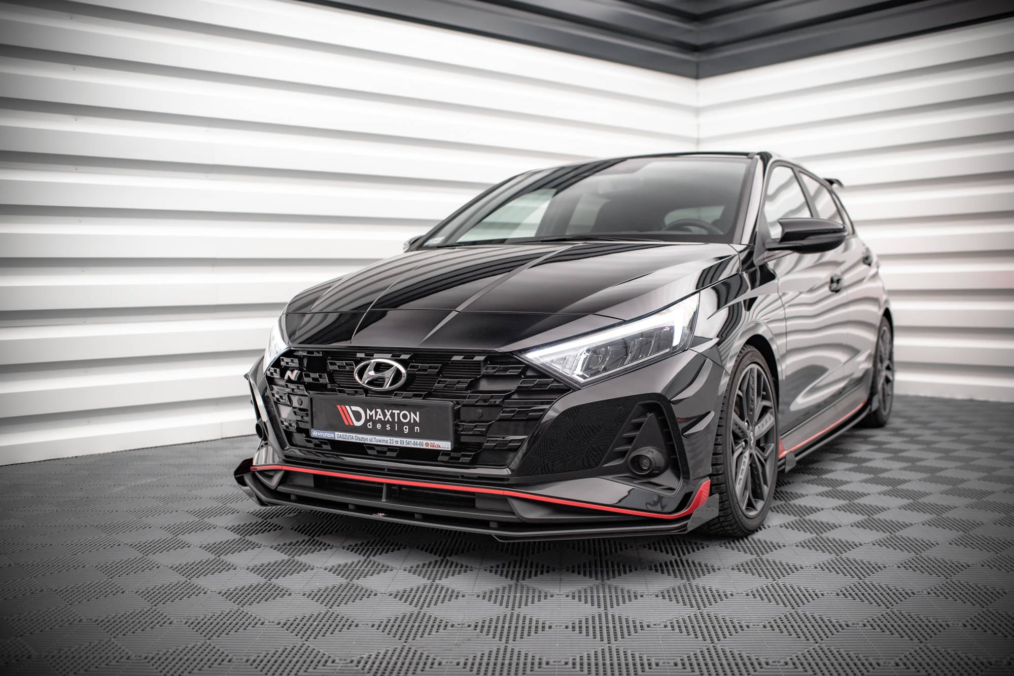 Street Pro Frontlippe V1 für + Flaps für + Flaps Hyundai I20 N Mk3