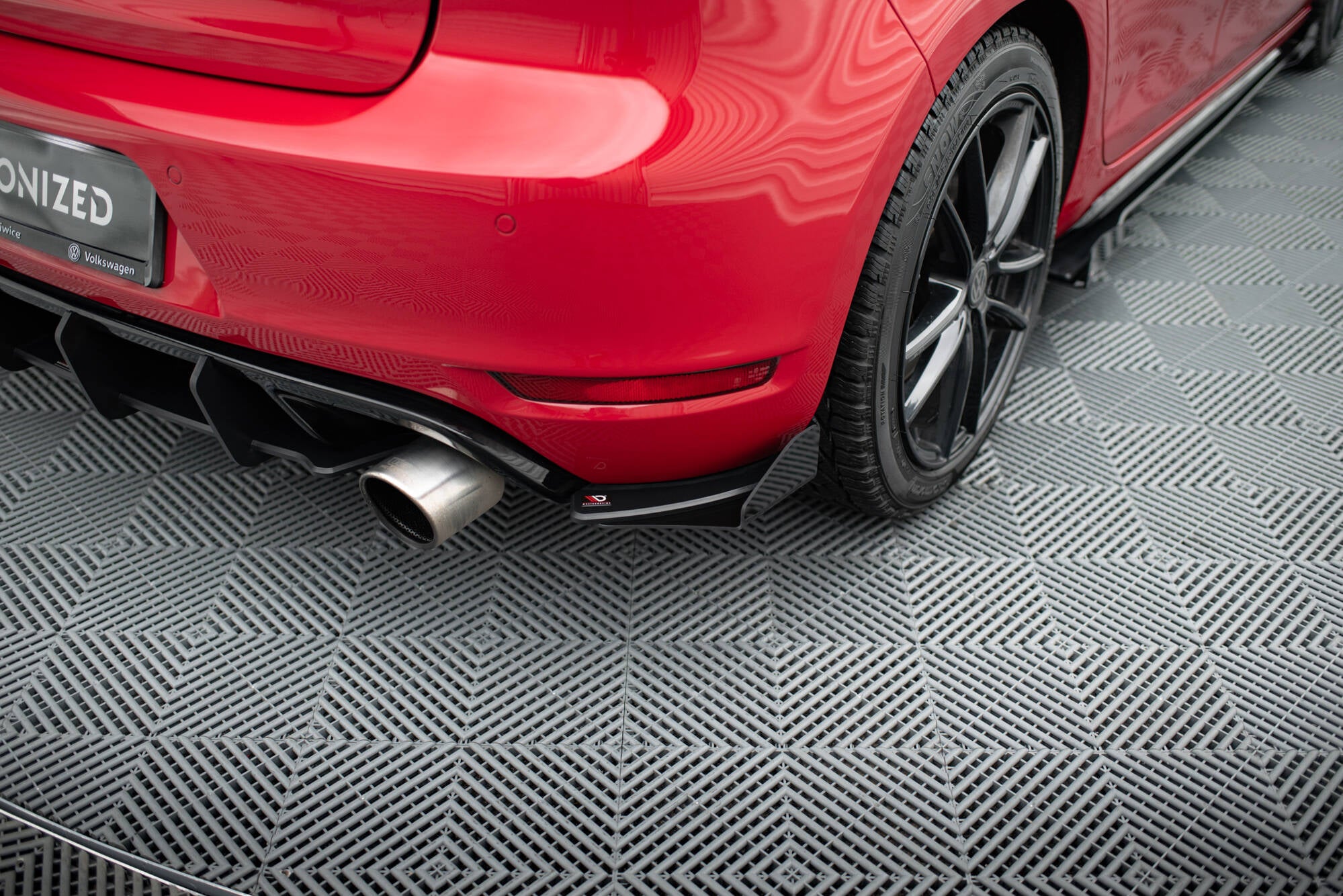 Street Pro Heck Ansatz Flaps Diffusor + Flaps für VW Golf GTI Mk6
