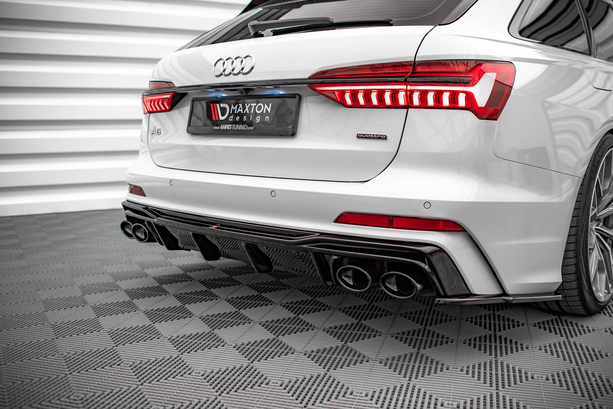 Diffusor Heck Ansatz für Audi A6 S-Line / S6 C8 / C8 Facelift