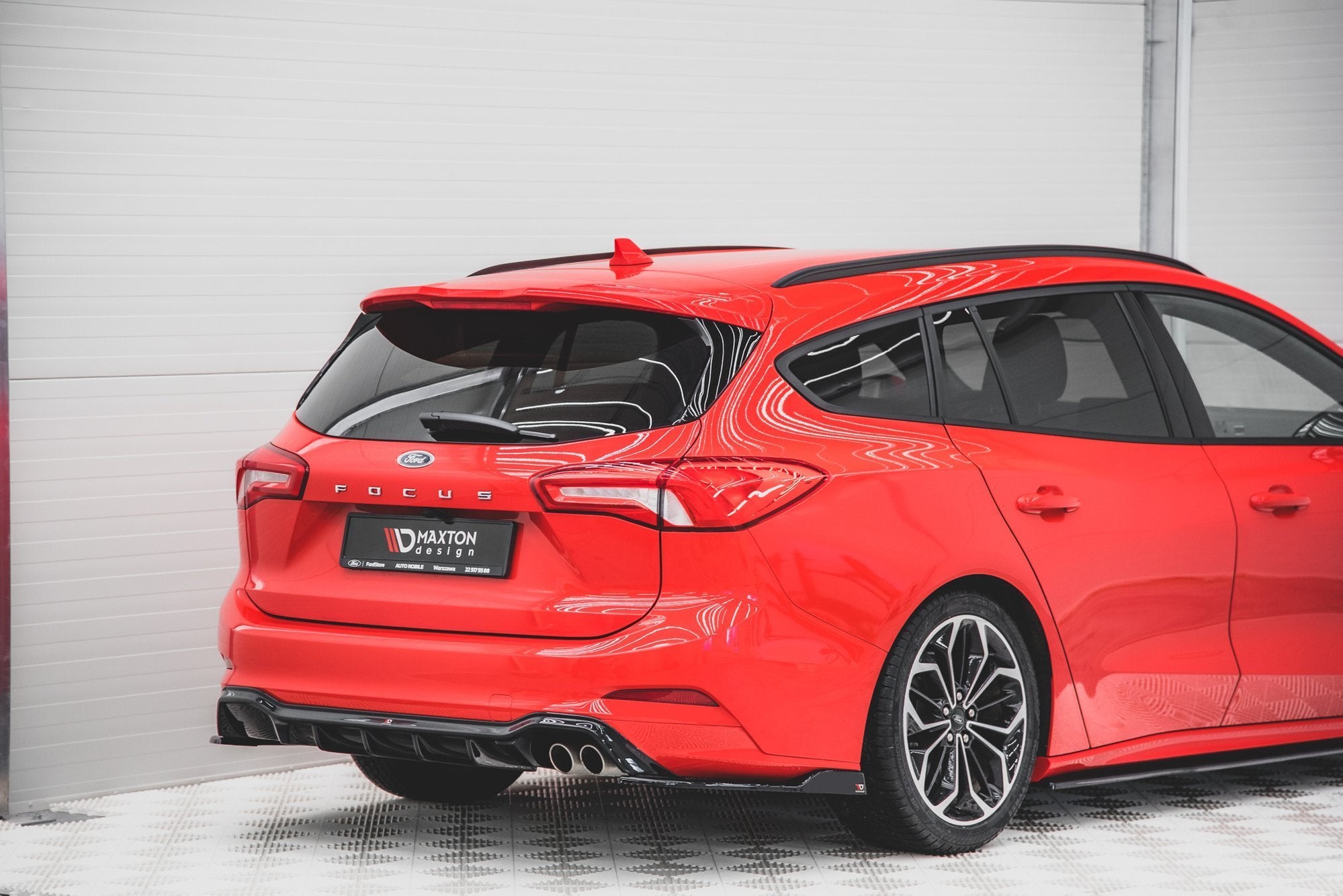 Heck Ansatz Flaps Diffusor V4 für (Für Diffusor ) Ford Focus ST-Line Kombi Mk4