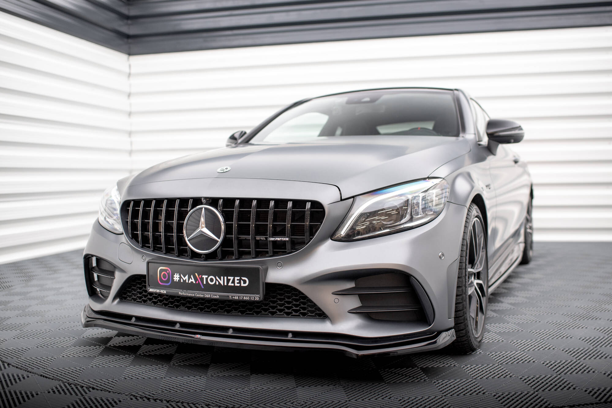 Frontlippe V1 für Mercedes-AMG C43 Coupe / Cabrio / Limousine / Kombi C205 / A205 / W205 / S205 Facelift