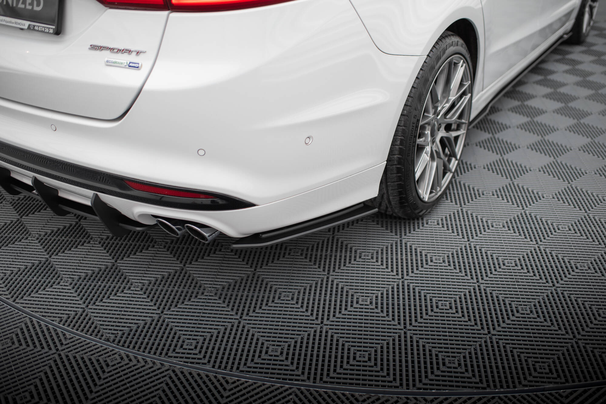Street Pro Heck Ansatz Flaps Diffusor für Ford Mondeo Sport Mk5 Facelift / Fusion Sport Mk2 Facelift