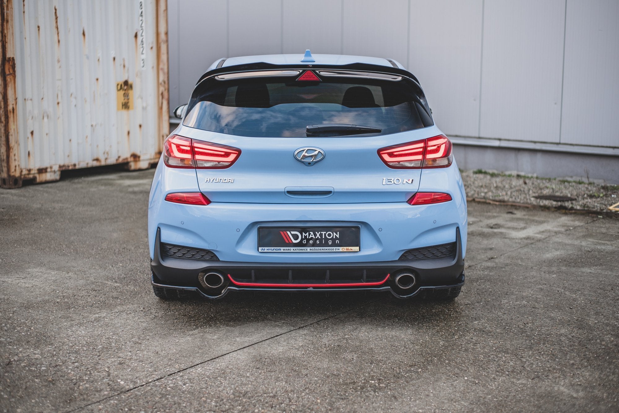 Mittlerer Cup Diffusor DTM Look Heck Ansatz für Hyundai I30 N Mk3 Hatchback