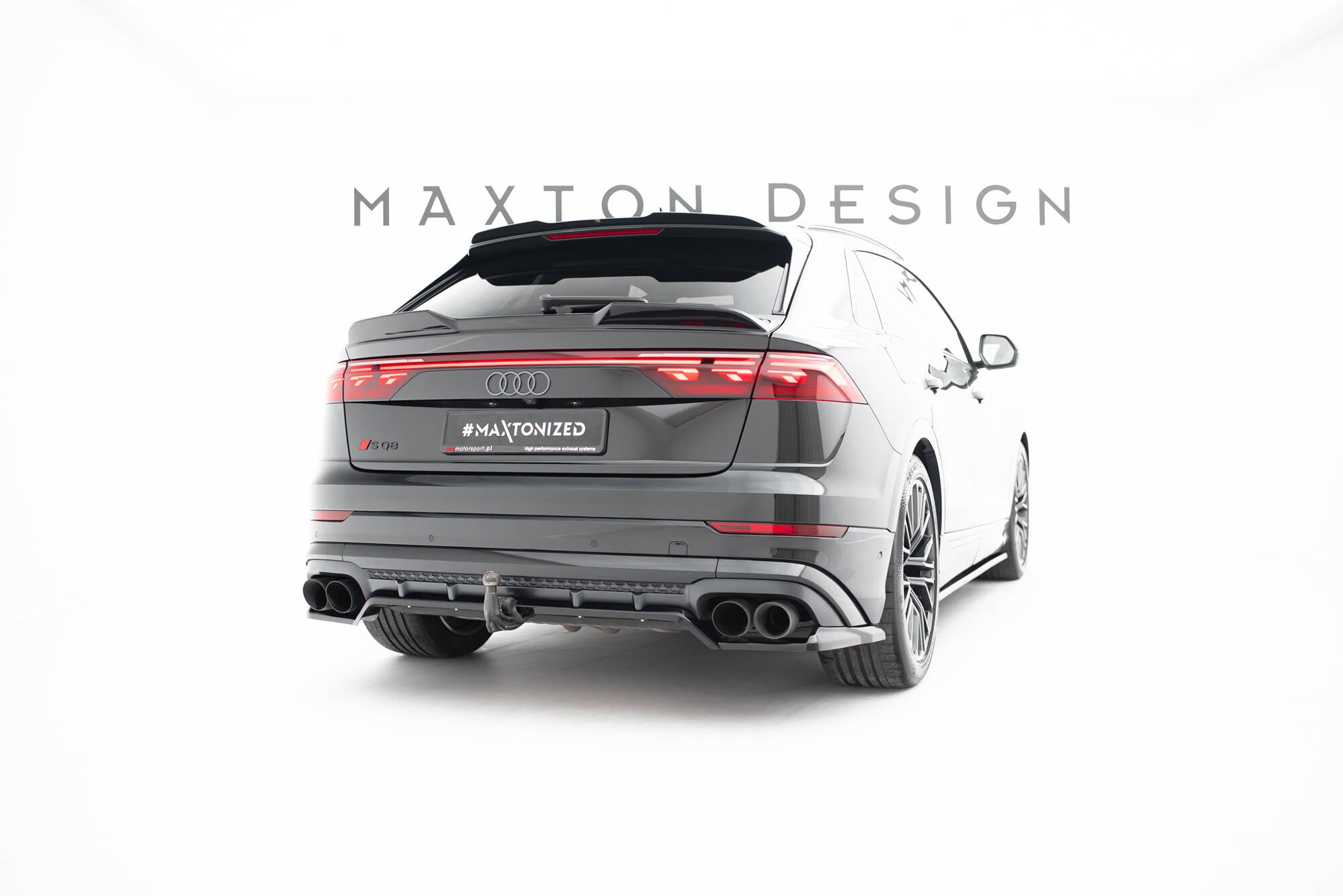Mittlerer Cup Diffusor V2 DTM Look Heck Ansatz für Audi SQ8 / Q8 S-Line Mk1 Facelift