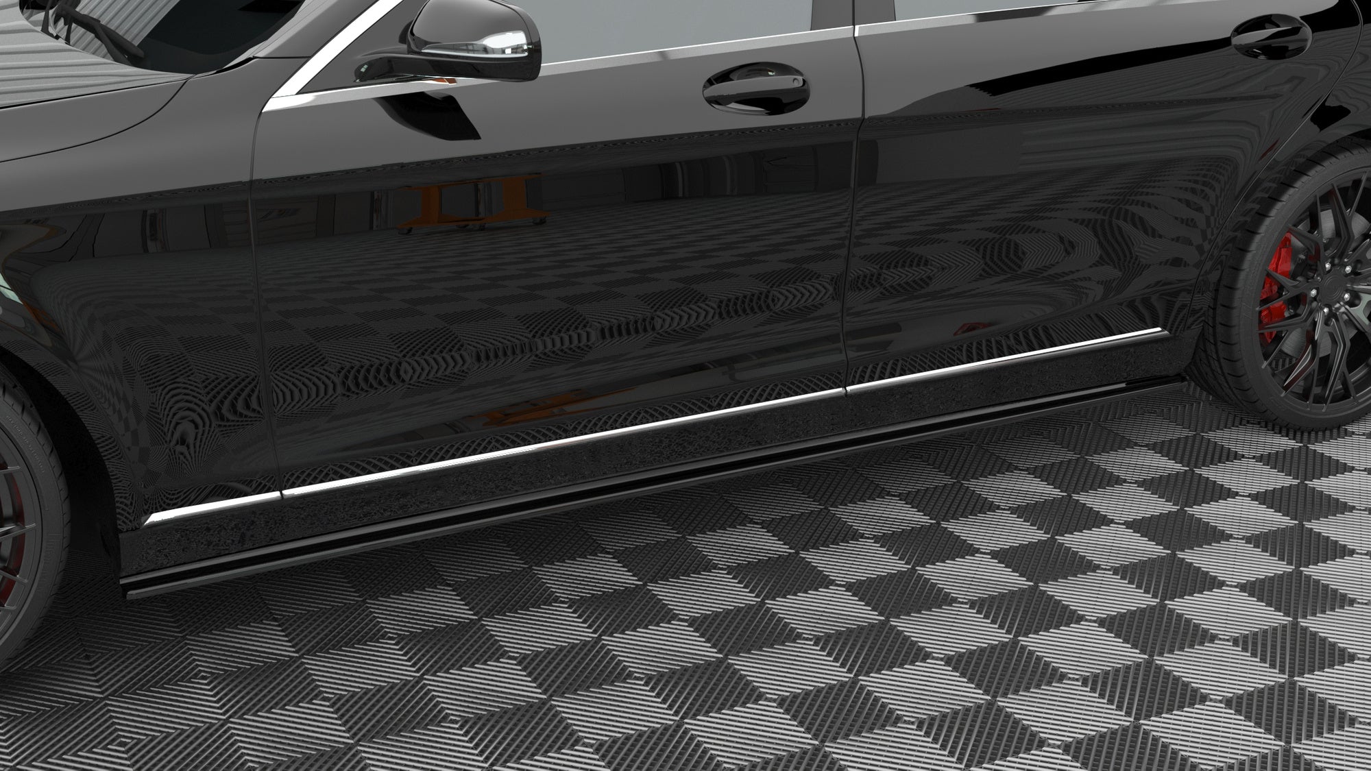 Seitenschweller Ansatz für Mercedes-Benz S Long W222