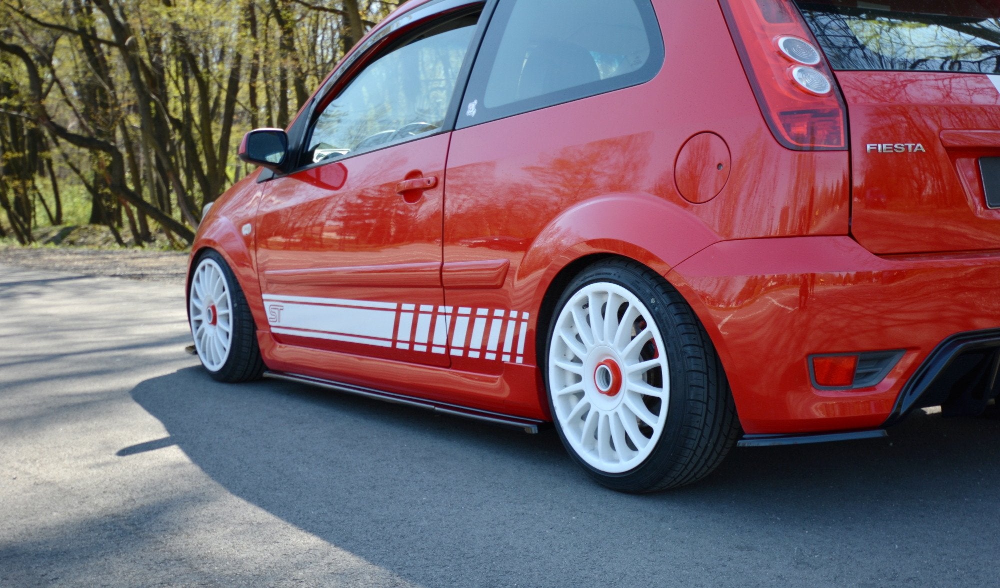 Seitenschweller Ansatz für Ford Fiesta ST Mk6 schwarz matt