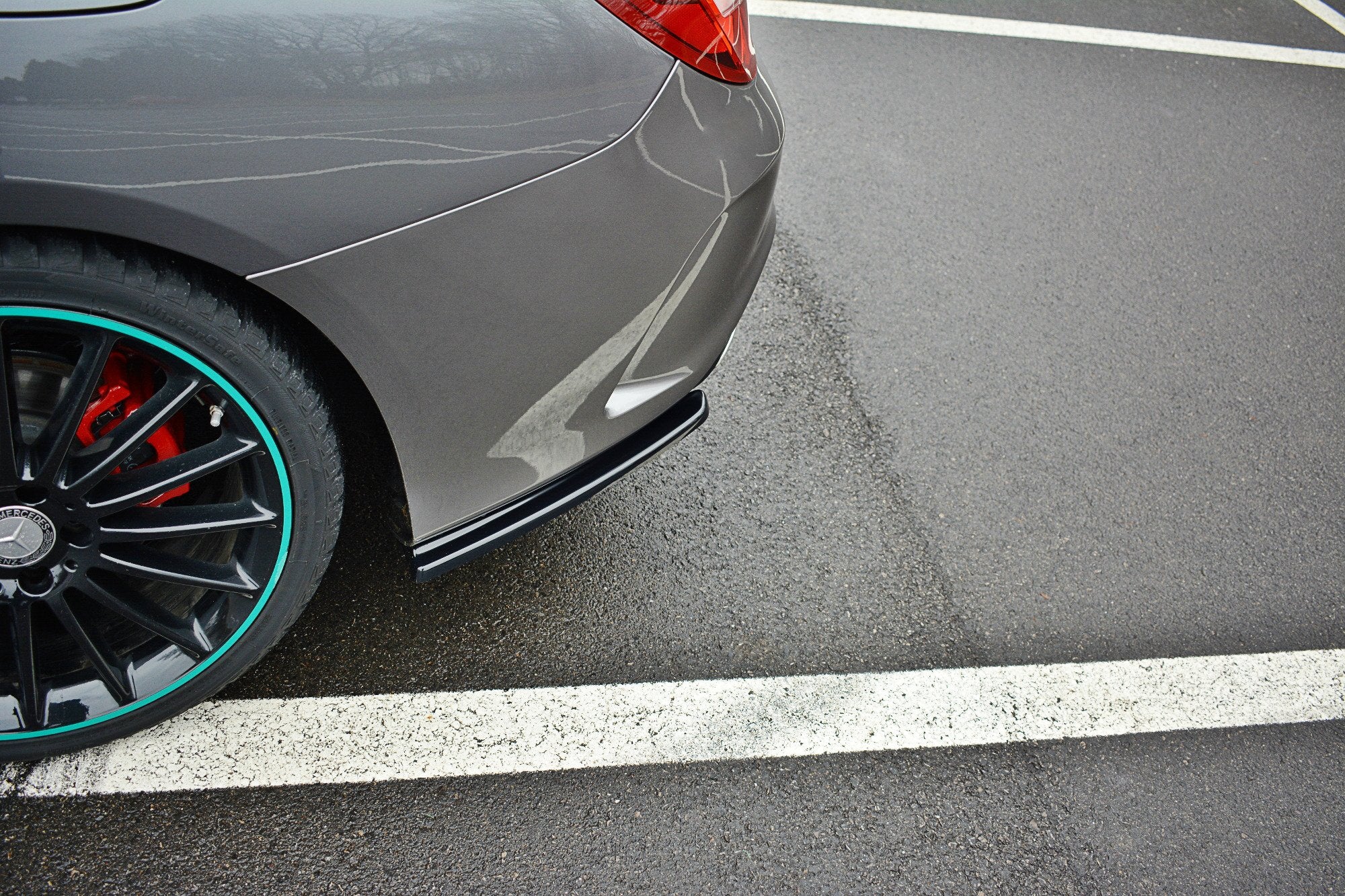 Heck Ansatz Flaps Diffusor für Mercedes CLA C117 AMG-LINE FACELIFT