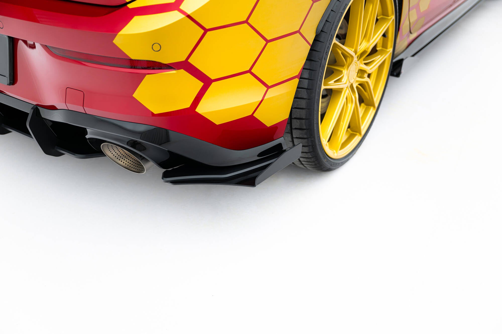 Street Pro Heck Ansatz Flaps Diffusor + Flaps für Ford VW Golf GTI Clubsport Mk8 Facelift