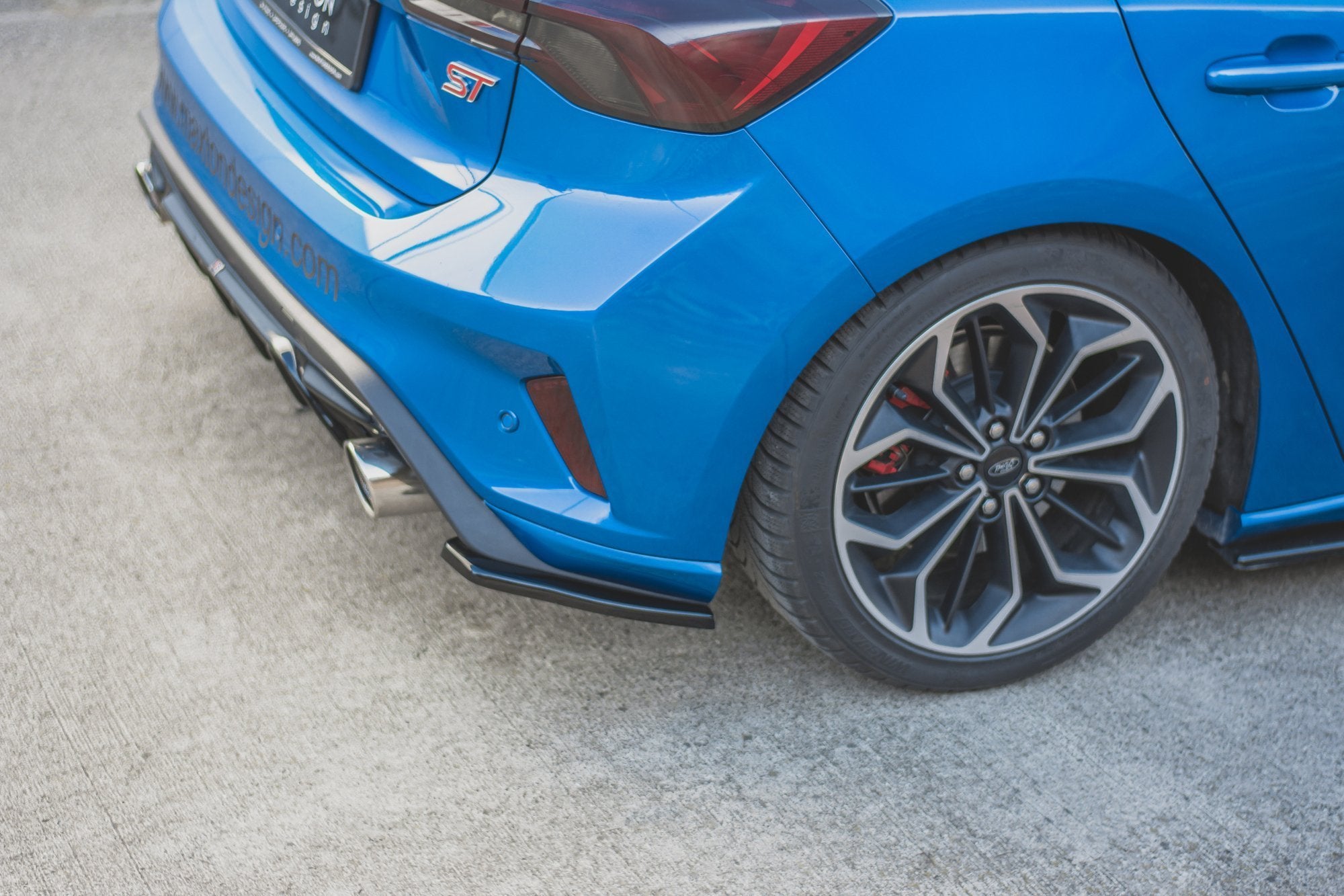 Heck Ansatz Flaps Diffusor V1 für Ford Focus ST Mk4 schwarz matt