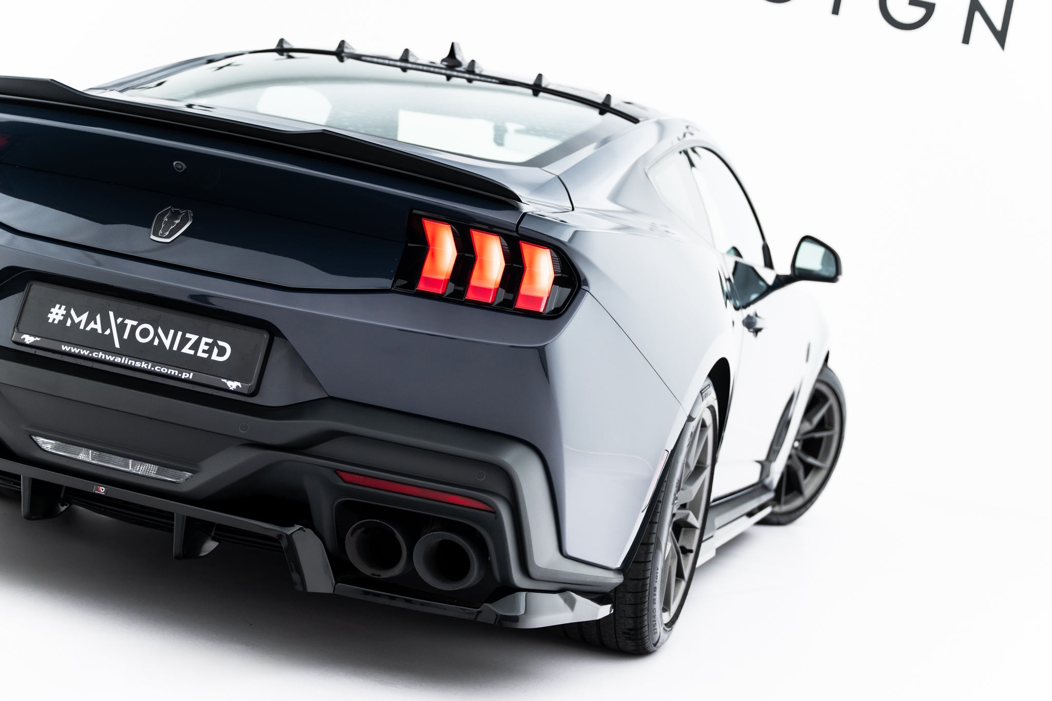 Mittlerer Cup Diffusor DTM Look Heck Ansatz für Ford Mustang Dark Horse Mk7