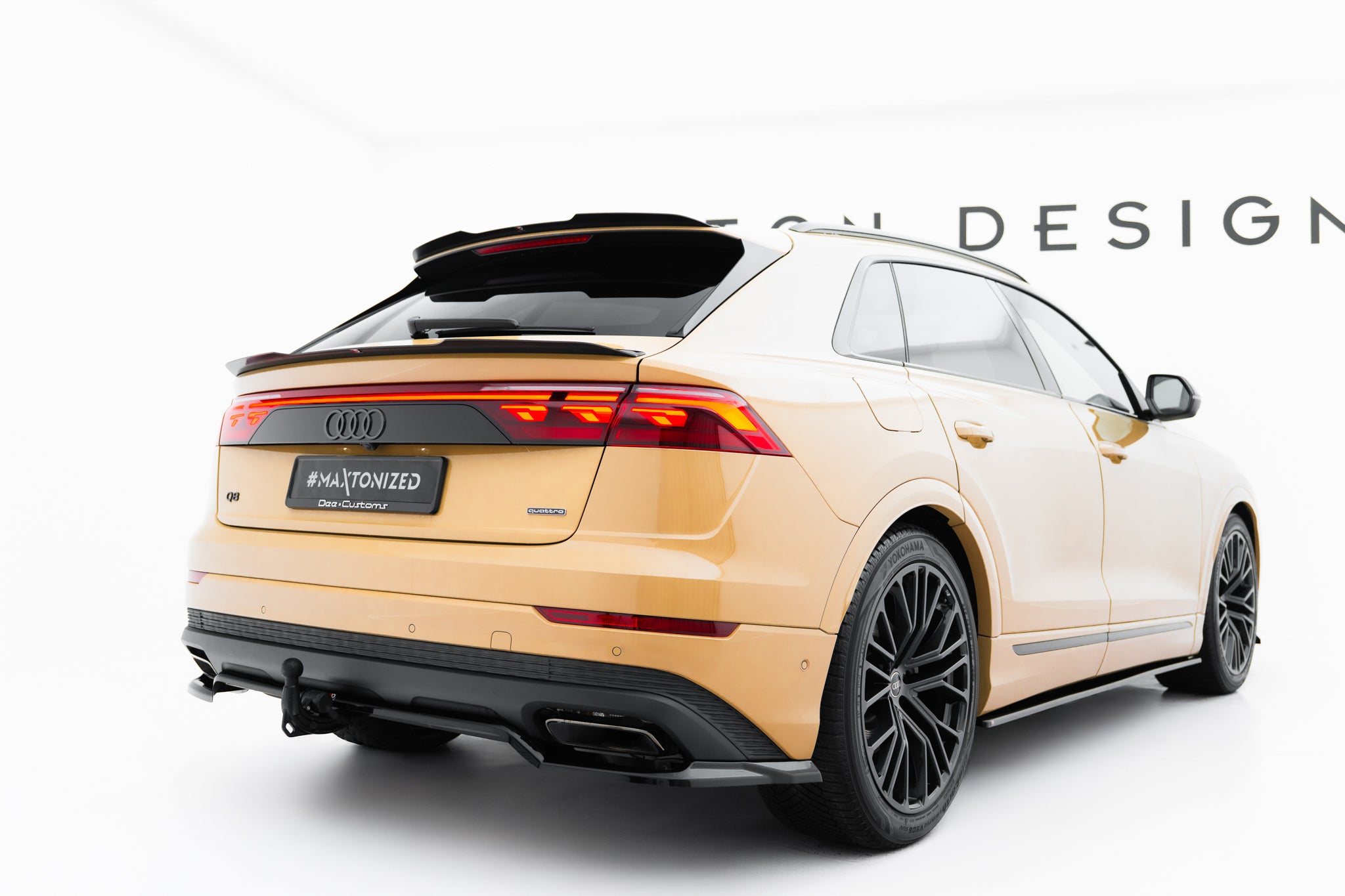 Mittlerer Cup Diffusor DTM Look Heck Ansatz für Audi Q8 Mk1 Facelift