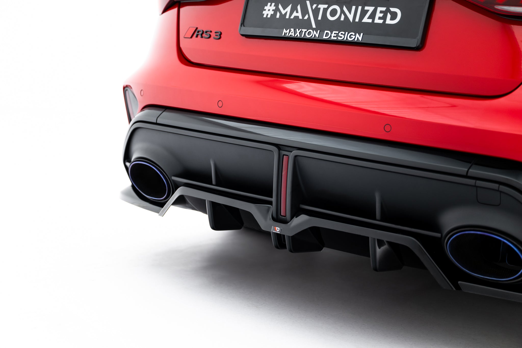 Mittlerer Cup Diffusor V2 DTM Look Heck Ansatz für Audi RS3 Limousine 8Y Facelift