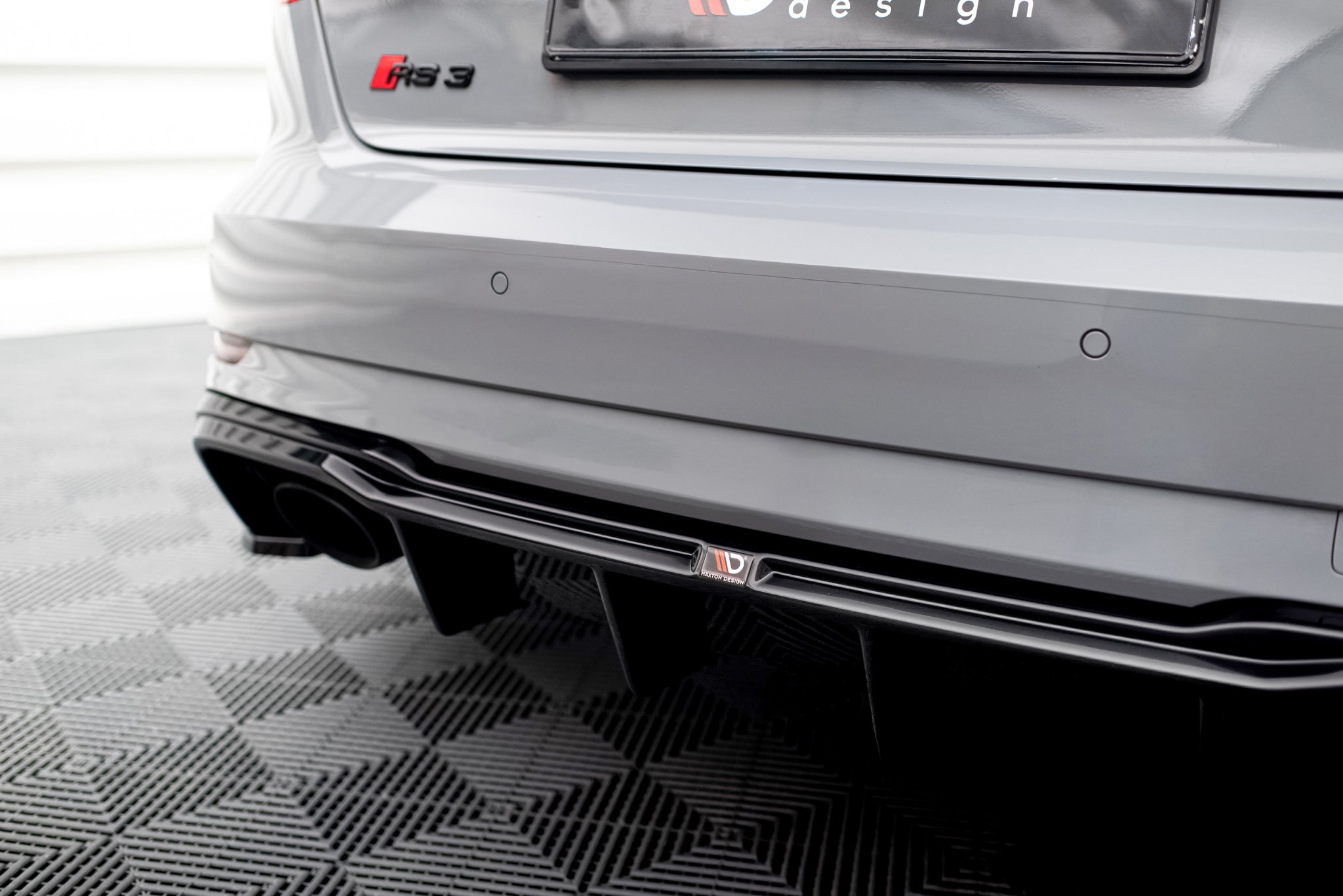 Diffusor V2 Heck Ansatz für Audi RS3 8V Sportback Facelift