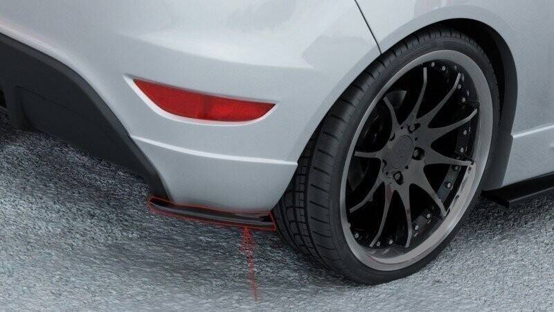 Heck Ansatz Flaps Diffusor für FORD FIESTA MK7 ST / STLINE / ZETEC S