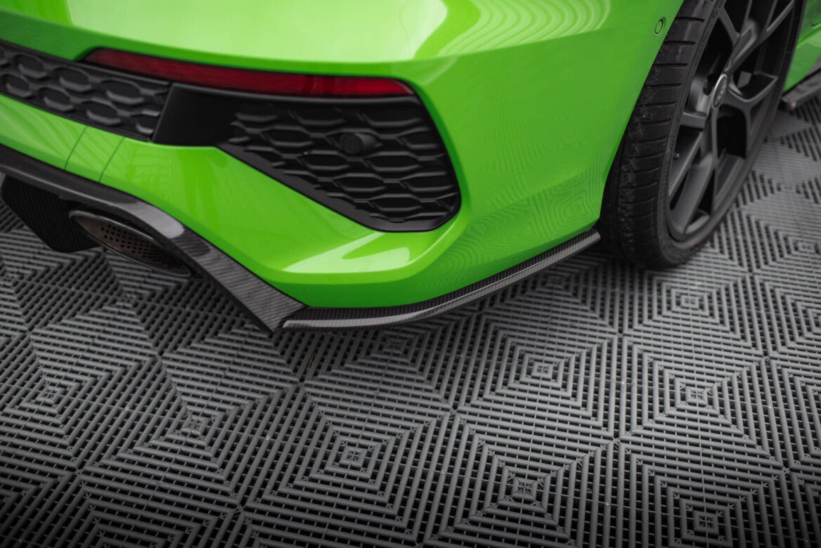 Carbon Fiber Heck Ansatz Flaps Diffusor V.2 für Audi RS3 Limousine 8Y - Aerowerk.
