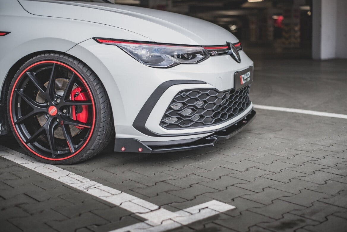 Cup Spoilerlippe Front Ansatz +Flaps V.2 für VW Golf 8 GTI - Aerowerk.