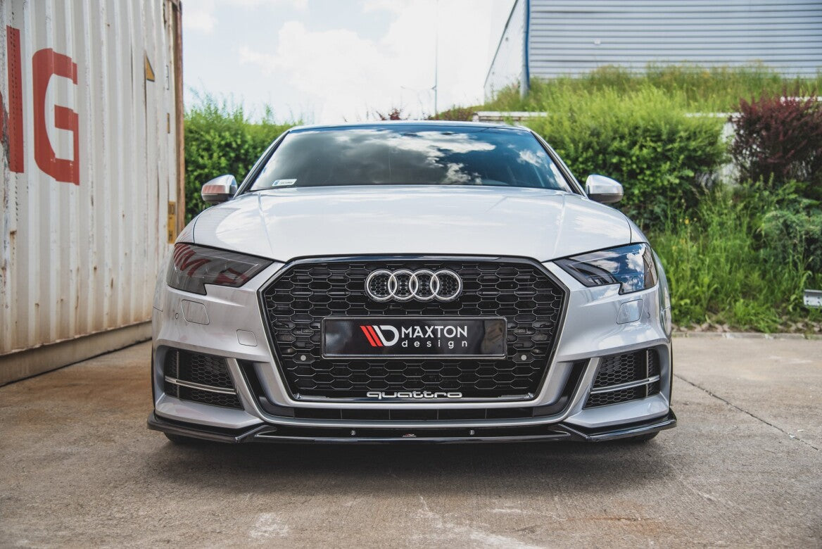 Cup Spoilerlippe Front Ansatz V.3 für Audi S3 / A3 S-Line 8V Limousine Facelift - Aerowerk.