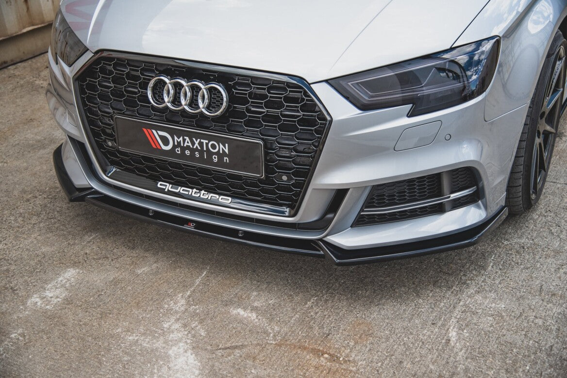 Cup Spoilerlippe Front Ansatz V.3 für Audi S3 / A3 S-Line 8V Limousine Facelift - Aerowerk.