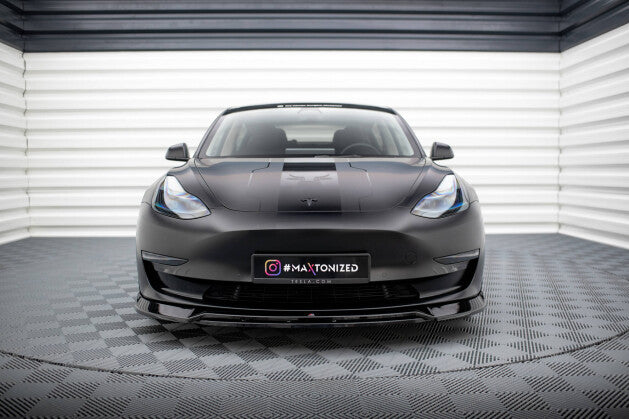 Cup Spoilerlippe Front Ansatz V.3 für Tesla Model 3 - Aerowerk.
