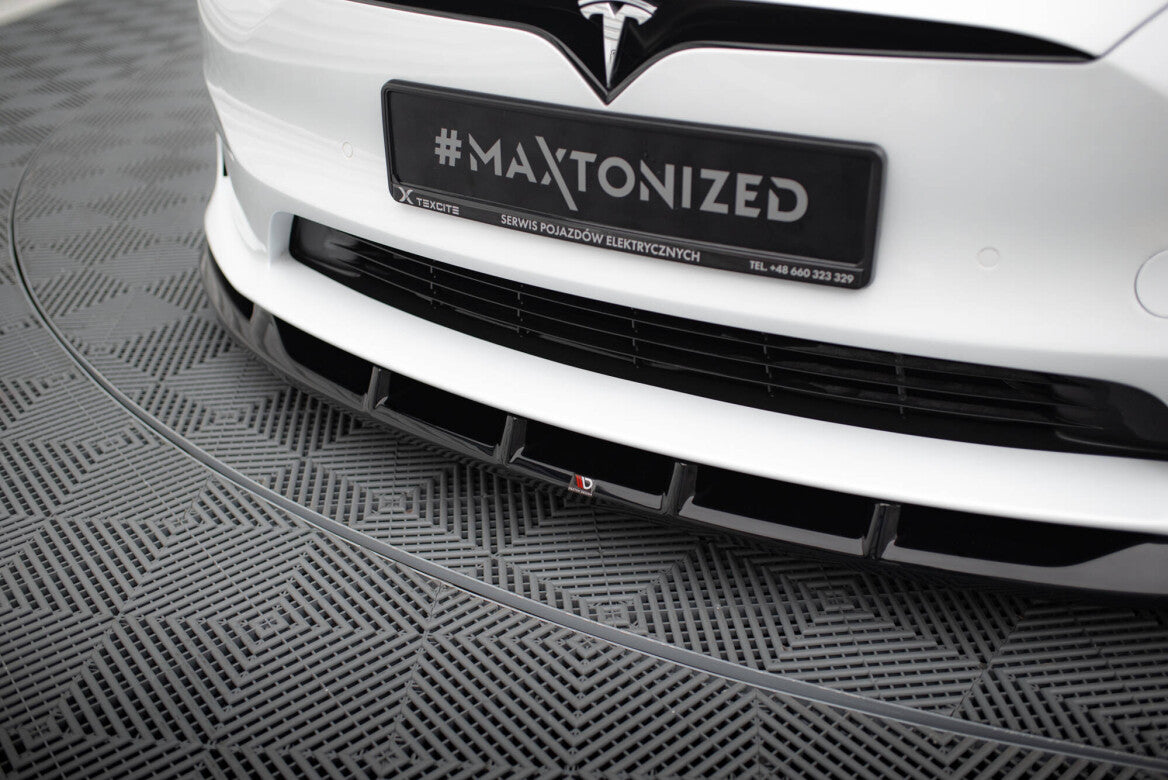 Cup Spoilerlippe Front Ansatz V.3 für Tesla Model S Plaid Mk1 FL - Aerowerk.