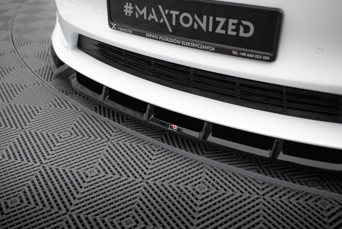Cup Spoilerlippe Front Ansatz V.1 für Tesla Model S Plaid Mk1 FL