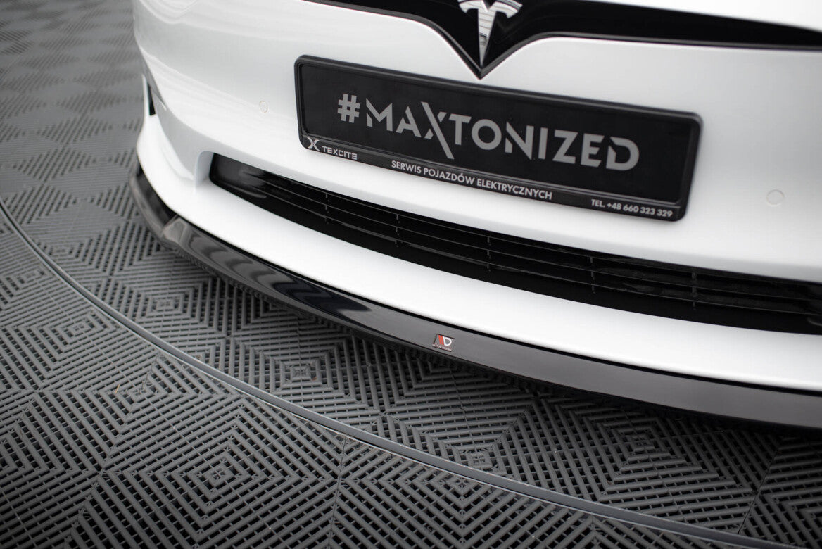 Cup Spoilerlippe Front Ansatz V.2 für Tesla Model S Plaid Mk1 FL