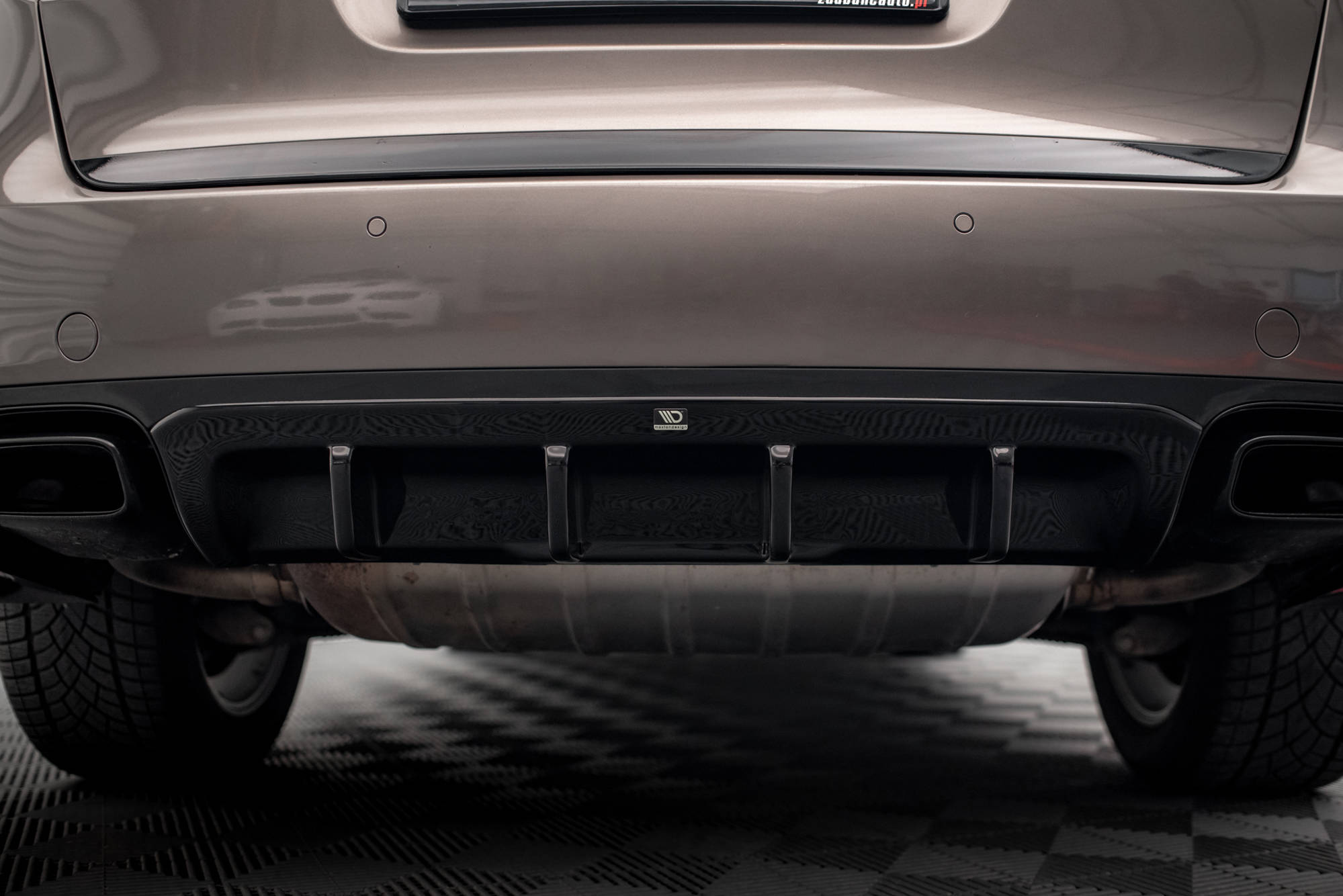 Maxton Design - Diffusor Heck Ansatz für Porsche Cayenne Turbo / Standard Mk2 - Aerowerk.