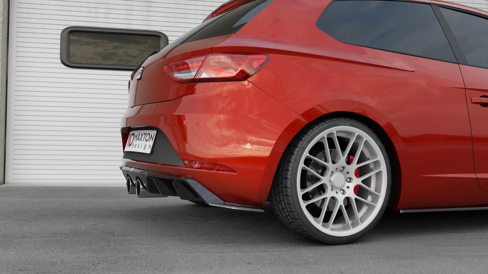 Maxton Design - Diffusor V2 Heck Ansatz für Seat Leon Cupra Mk3 FL Hatchback - Aerowerk.