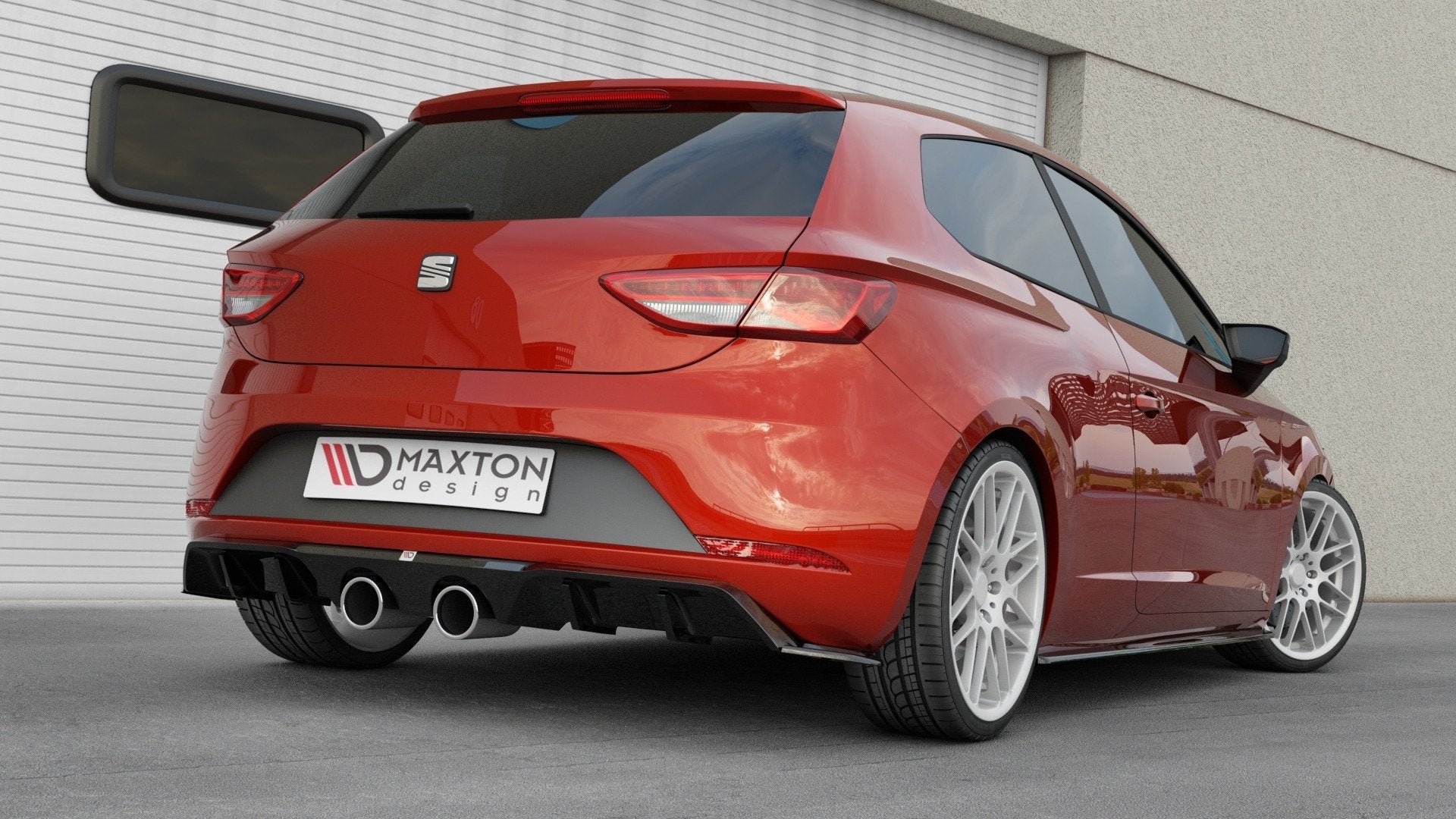Maxton Design - Diffusor V2 Heck Ansatz für Seat Leon Cupra Mk3 FL Hatchback - Aerowerk.