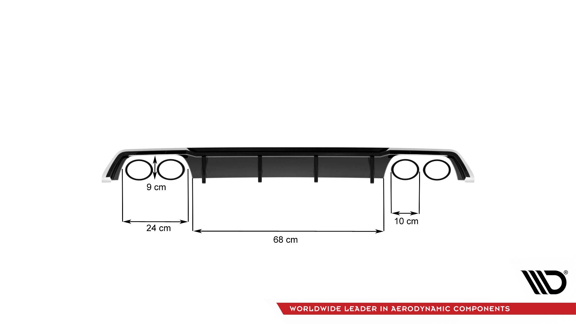 Maxton Design - Diffusor V3 Heck Ansatz für Seat Leon Cupra ST Mk3 FL - Aerowerk.
