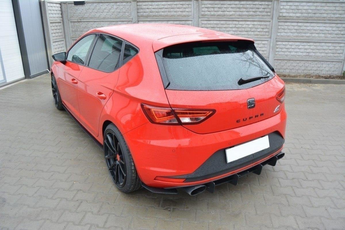 Maxton Design - für SEAT LEON III CUPRA Diffusor Heck Ansatz für Diffusor für & Heck Ansatz Flaps Diffusor für - Aerowerk.