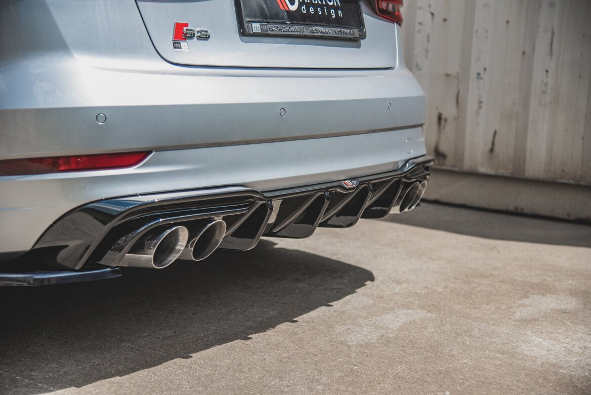 Heck Ansatz Diffusor für Audi S3 Limousine 8V Facelift - Aerowerk.
