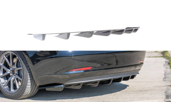 Heck Ansatz Diffusor für Tesla Model 3 - Aerowerk.