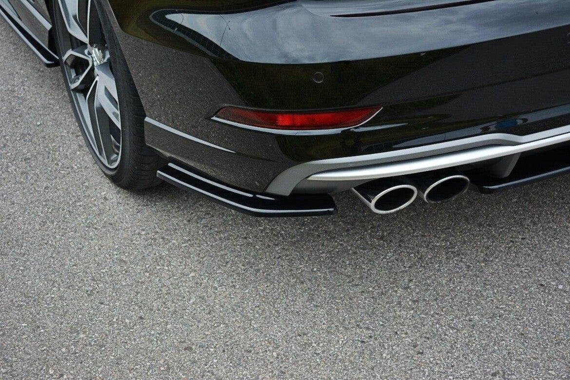 Heck Ansatz Flaps Diffusor für Audi S3 / A3 S-Line 8V FL Limousine