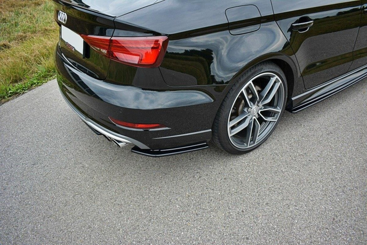 Heck Ansatz Flaps Diffusor für Audi S3 / A3 S-Line 8V FL Limousine