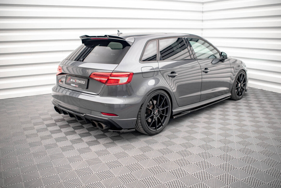 Heck Ansatz Flaps Diffusor für Audi S3 Sportback 8V Facelift - Aerowerk.