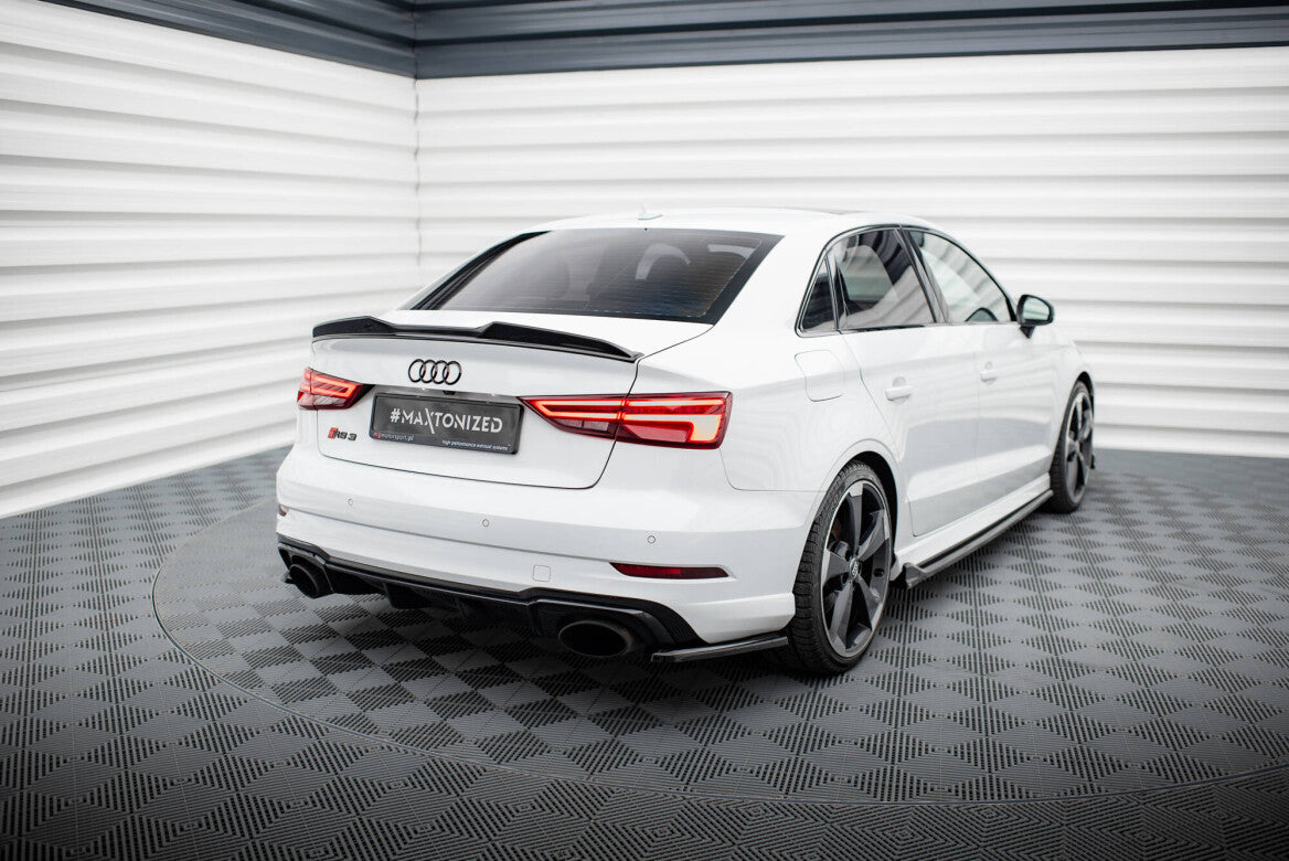 Heck Ansatz Flaps Diffusor V.2 für Audi RS3 Limousine 8V Facelift - Aerowerk.