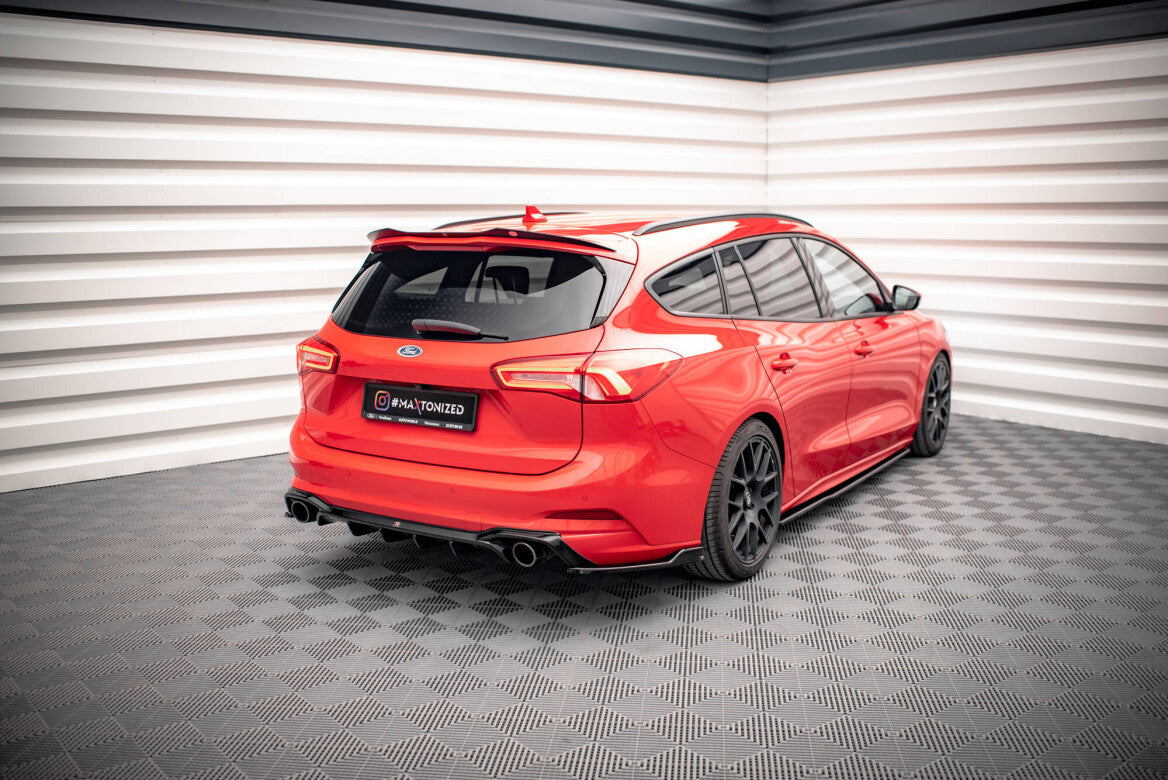 Heck Ansatz Flaps Diffusor V.8 für Ford Focus Kombi ST-Line Mk4 - Aerowerk.