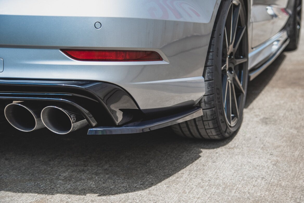 Heck Ansatz Flaps Diffusor V.2 für Audi S3 Limousine 8V Facelift