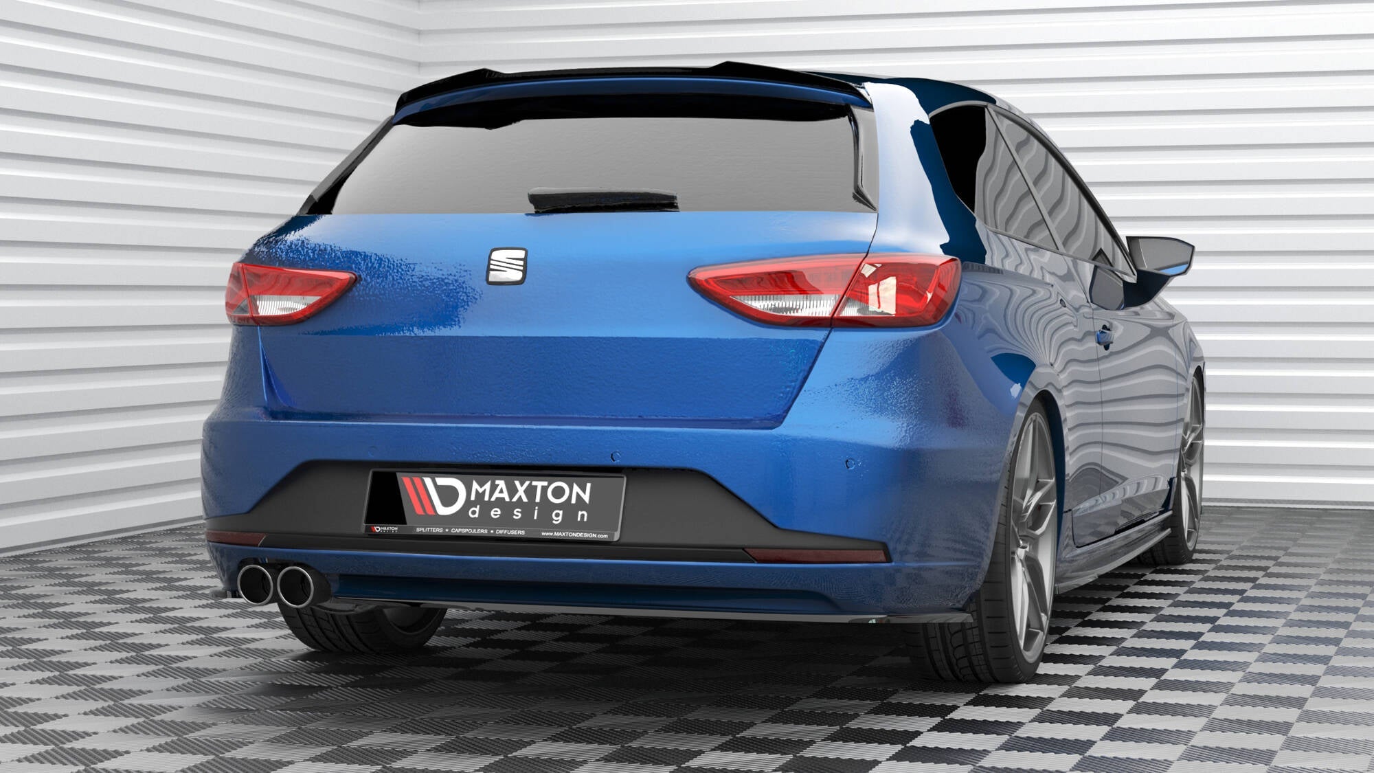 Maxton Design - Heck Ansatz Flaps Diffusor V3 für Seat Leon FR Sportstourer Mk3 - Aerowerk.