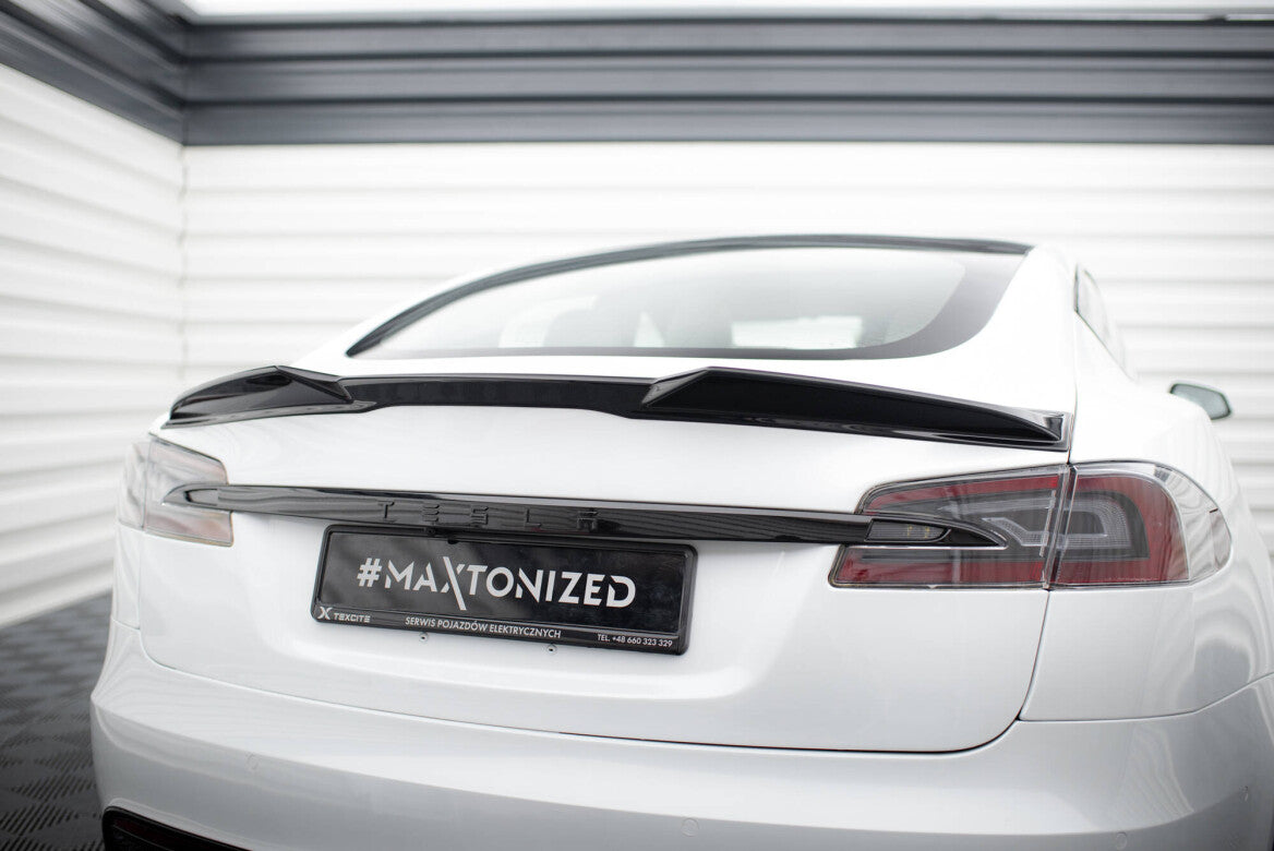 Heck Spoiler Aufsatz Abrisskante 3D für Tesla Model S Plaid Mk1 FL - Aerowerk.