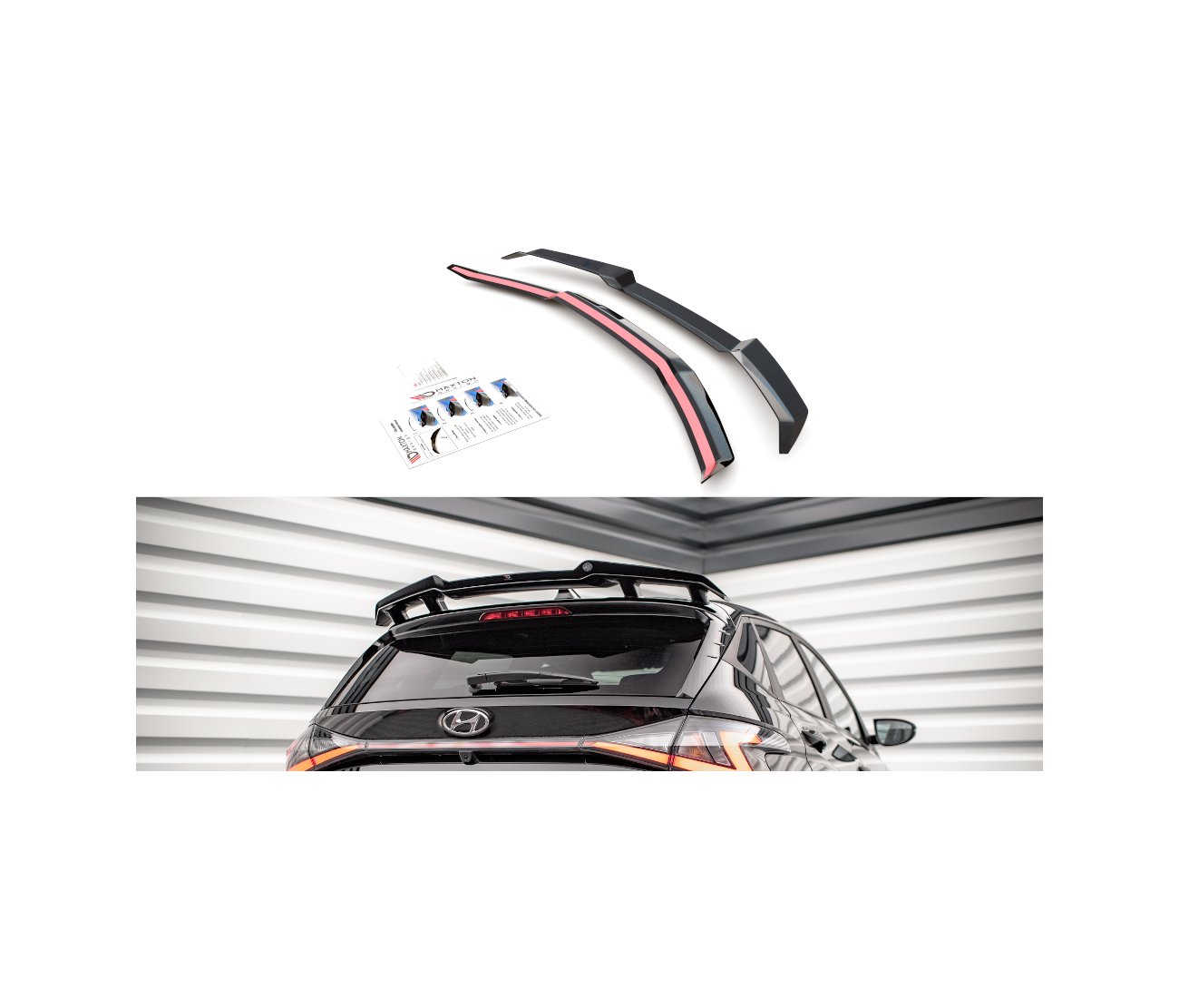 Heck Spoiler Aufsatz Abrisskante für Hyundai I20N