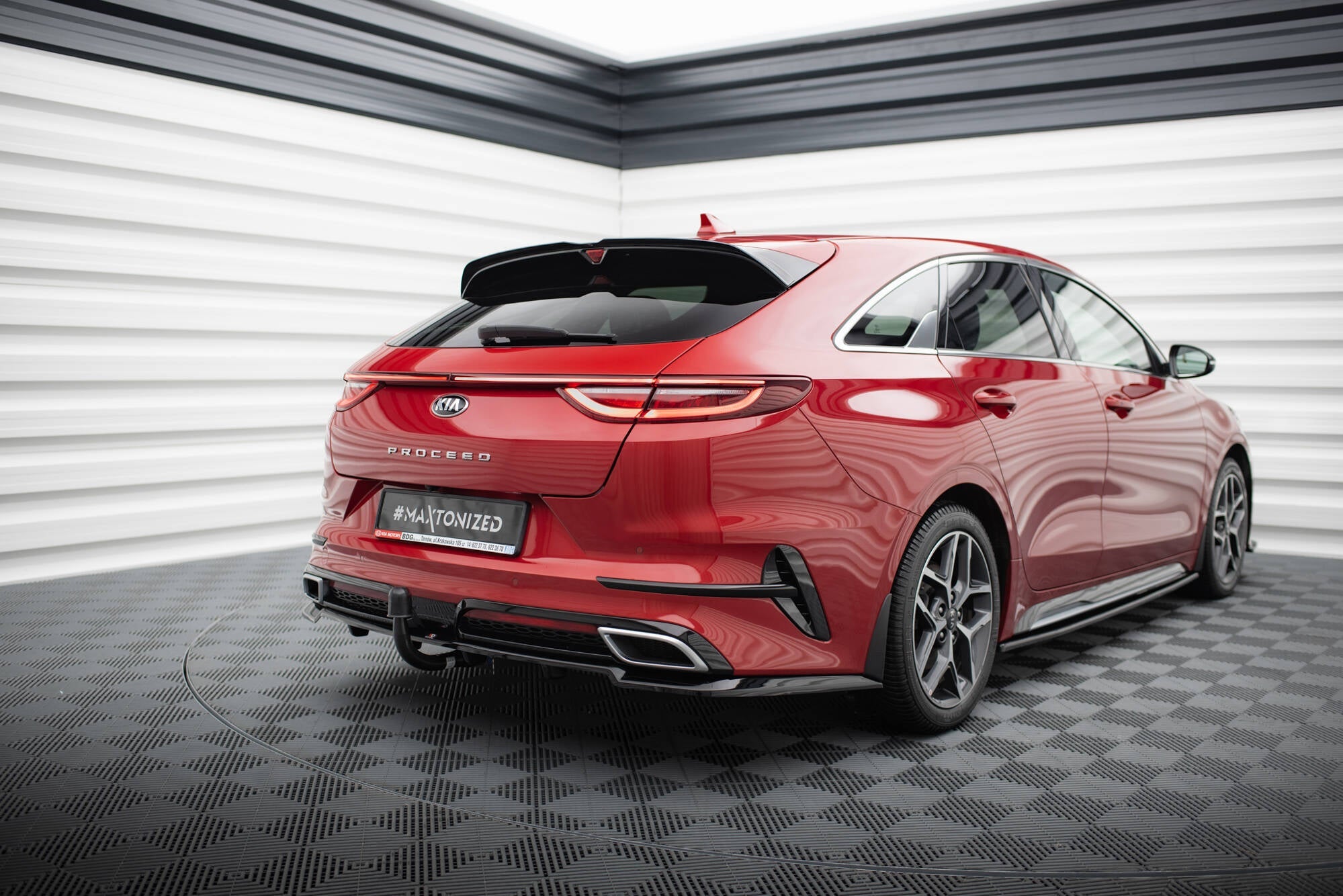 Maxton Design - Mittlerer Cup Diffusor DTM Look Heck Ansatz für Kia ProCeed GT - Line Mk1 - Aerowerk.