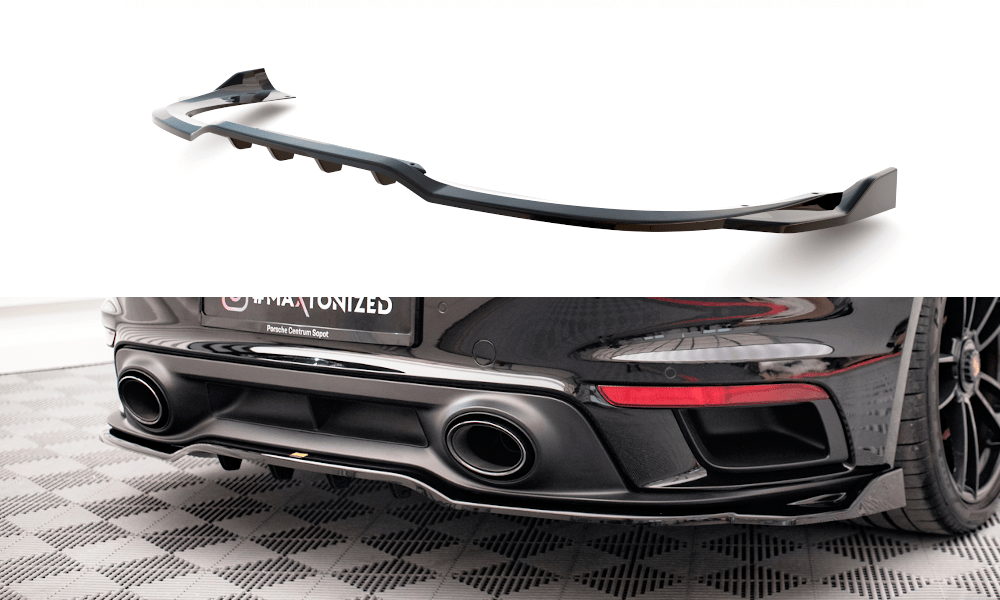 Maxton Design - Mittlerer Cup Diffusor DTM Look Heck Ansatz für Porsche 911 Turbo S 992 - Aerowerk.