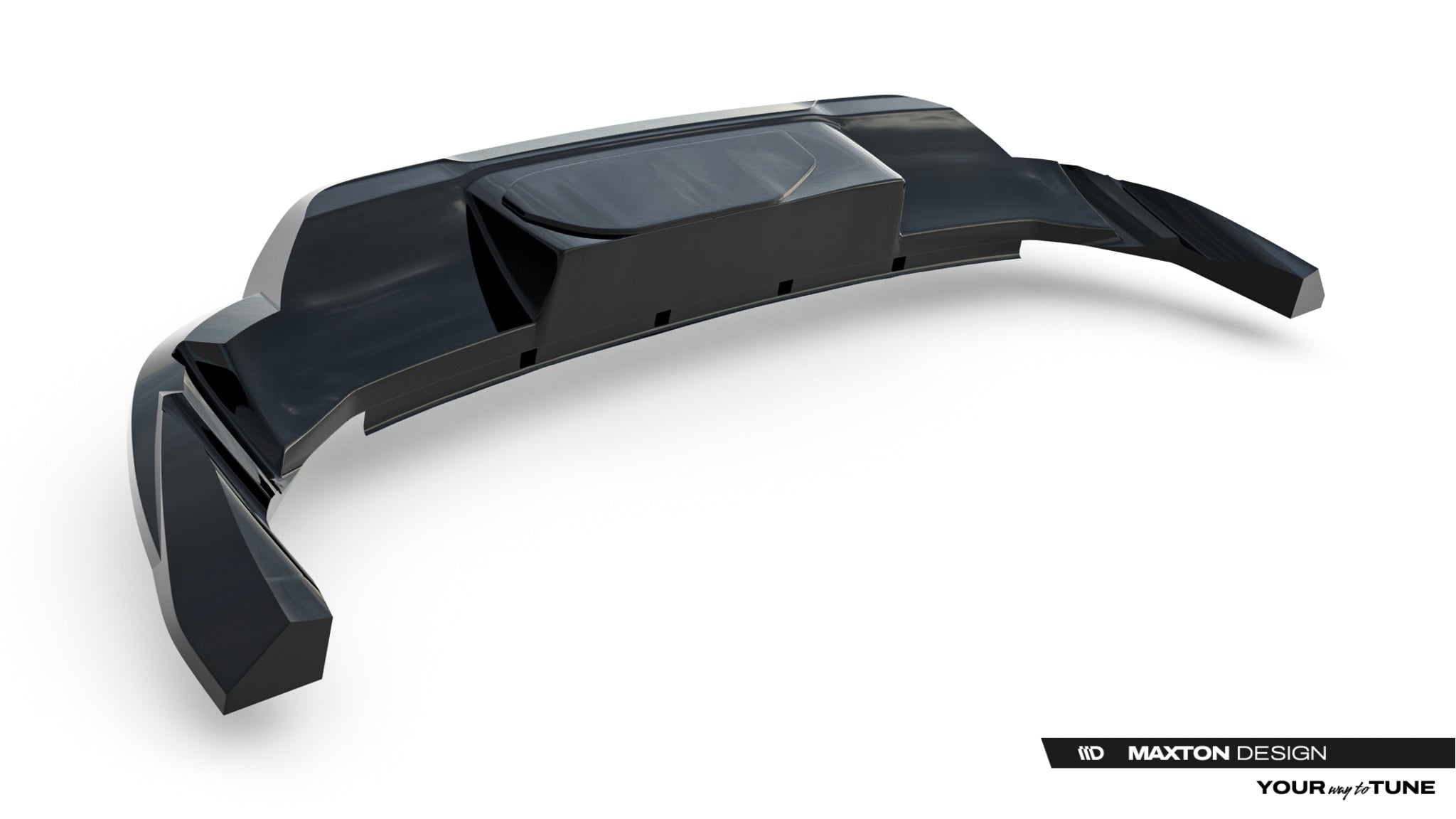 Maxton Design - Mittlerer Cup Diffusor DTM Look Heck Ansatz für Porsche Macan EV Mk1 - Aerowerk.