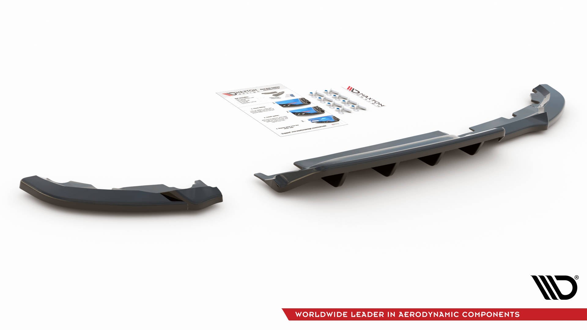 Maxton Design - Mittlerer Cup Diffusor DTM Look Heck Ansatz für Renault Clio Mk5 - Aerowerk.