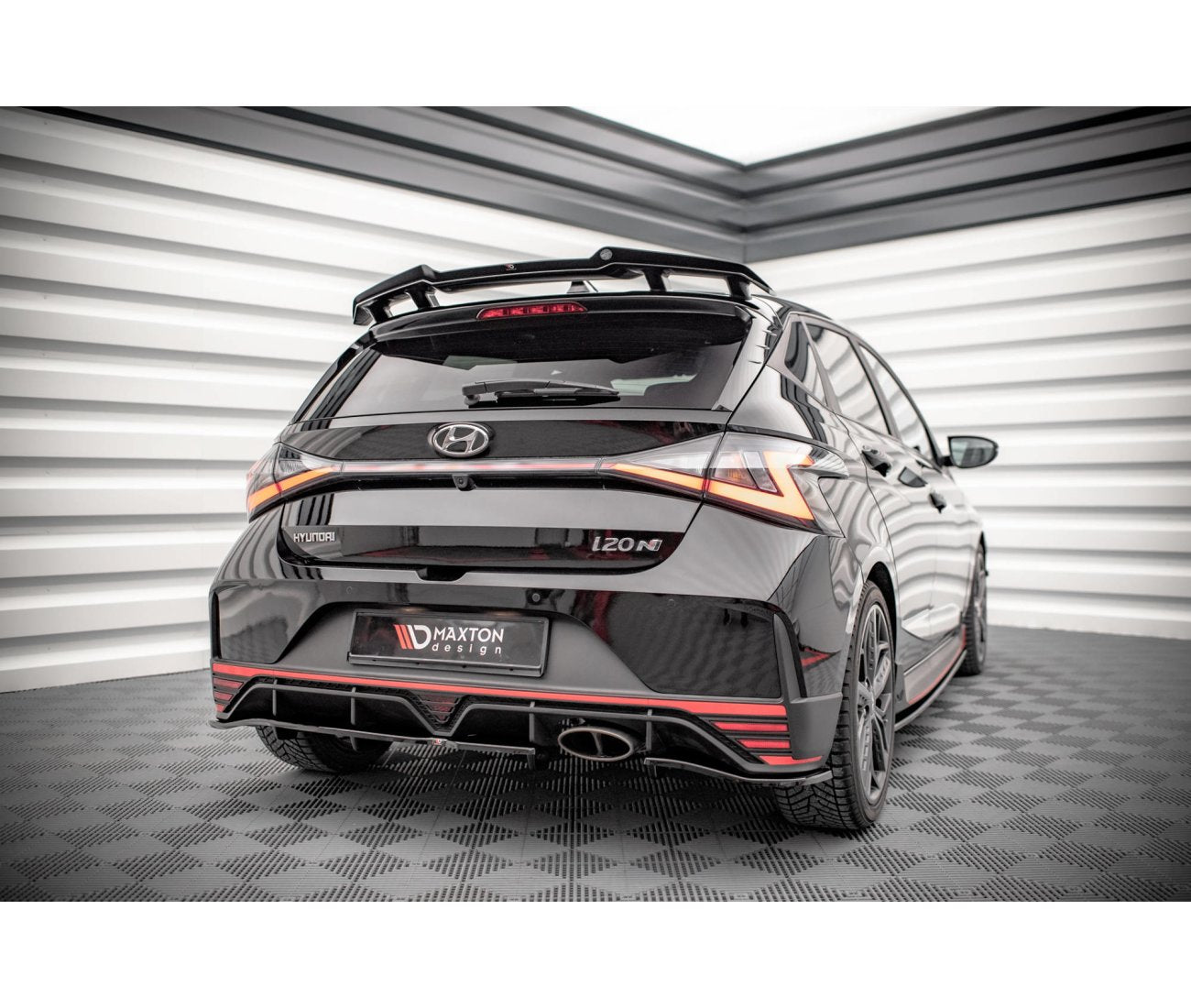 Mittlerer Cup Diffusor Heck Ansatz DTM Look für Hyundai I20 N - Aerowerk.