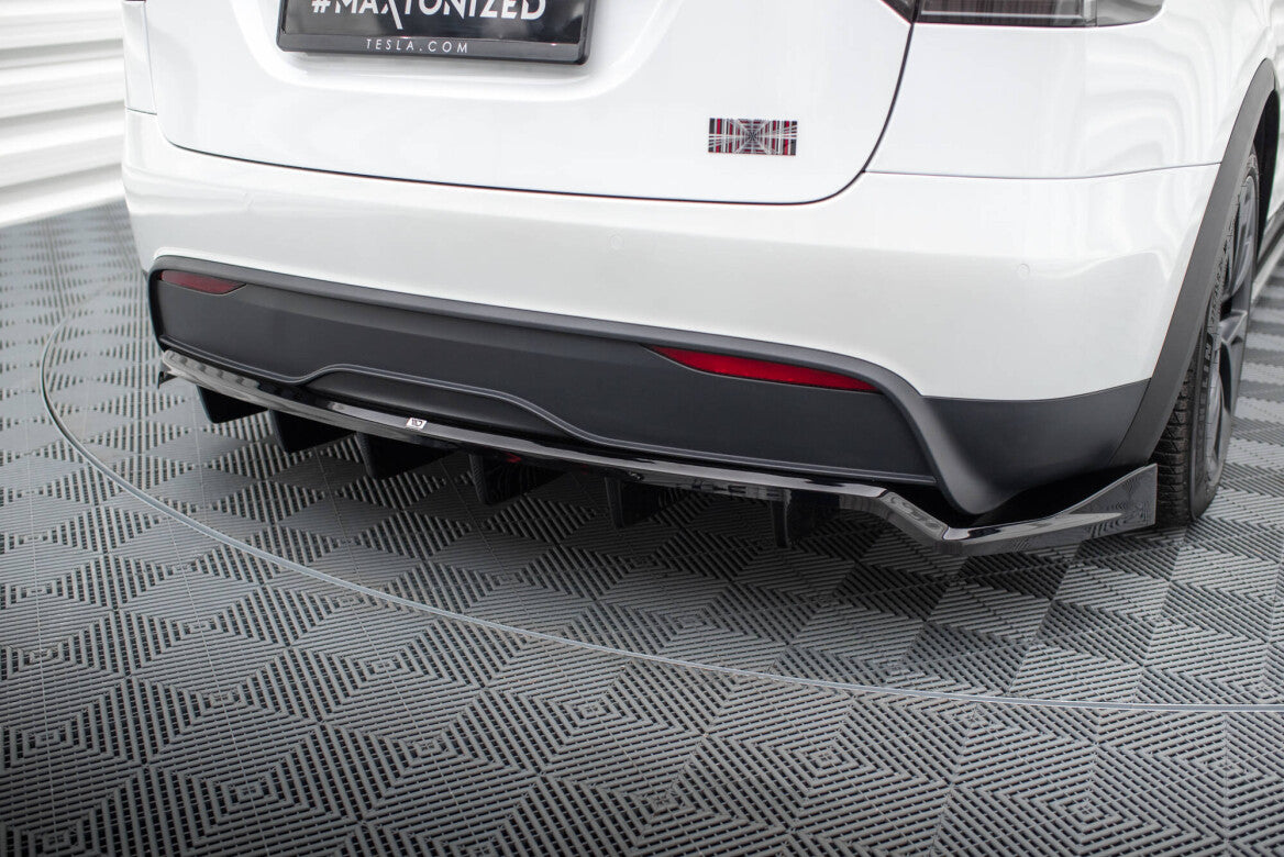 Mittlerer Cup Diffusor Heck Ansatz DTM Look für Tesla Model X Mk1 FL - Aerowerk.