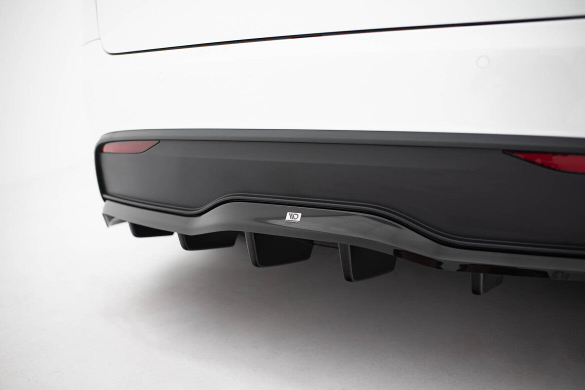Mittlerer Cup Diffusor Heck Ansatz DTM Look V.2 für Tesla Model X Mk1 FL - Aerowerk.