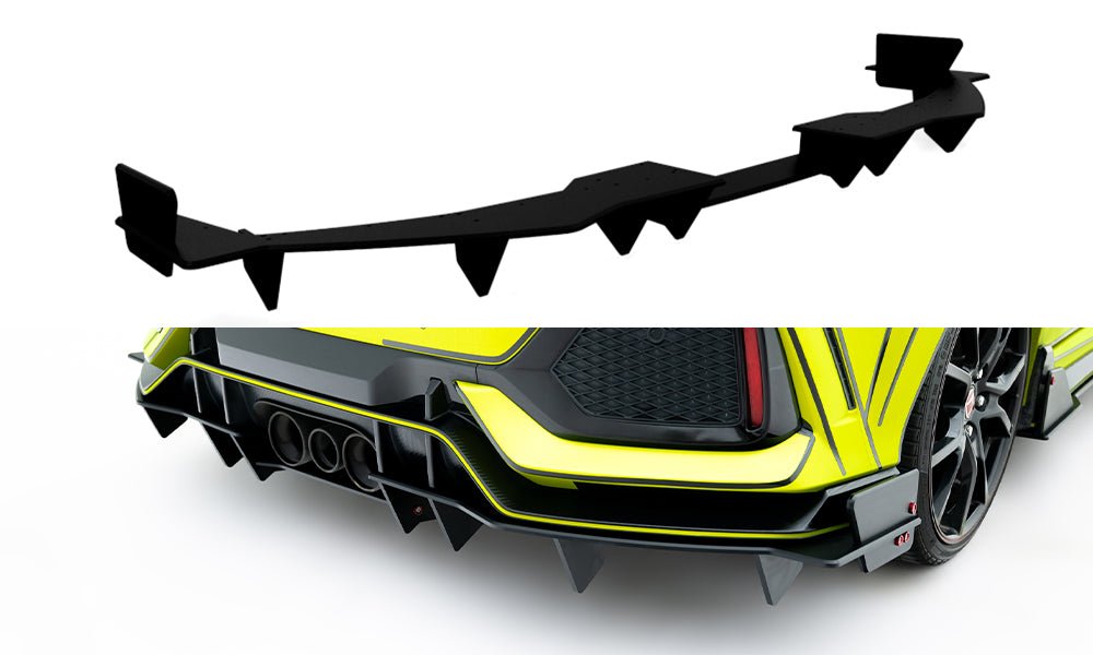 Maxton Design - Robuste Racing Diffusor Heck Ansatz für Honda Civic X Type R - Aerowerk.